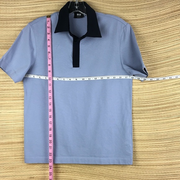 UNIQLO X THEORY Collaboration Airism Polo Shirt - Blue/Navy Size Stands Size S - Picture 12 of 12